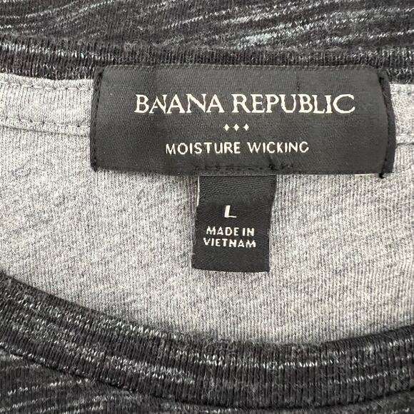 Banana Republic Factory Womens Size Large Black Space Dye Moisture Wicking - Picture 4 of 5